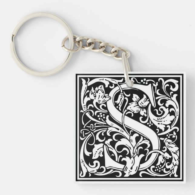 William Morris Alphabet “S” Key Ring (Front)