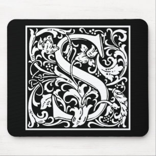 William Morris Alphabet “S” Mouse Mat