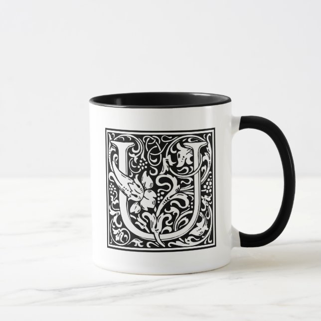 William Morris Alphabet “U” Mug (Right)