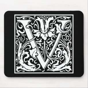William Morris Alphabet “V” Mouse Mat
