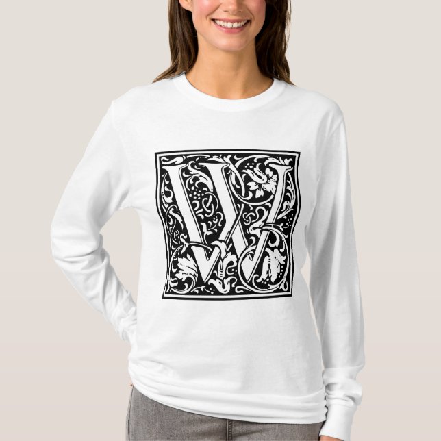 William Morris Alphabet “W” T-Shirt (Front)