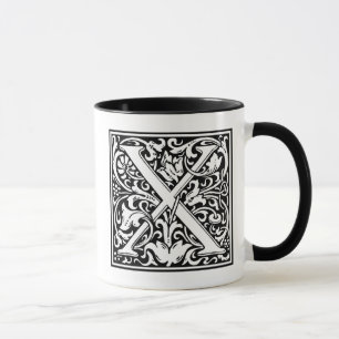 William Morris Alphabet “X” Mug