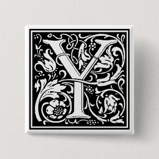William Morris Alphabet “Y” 15 Cm Square Badge