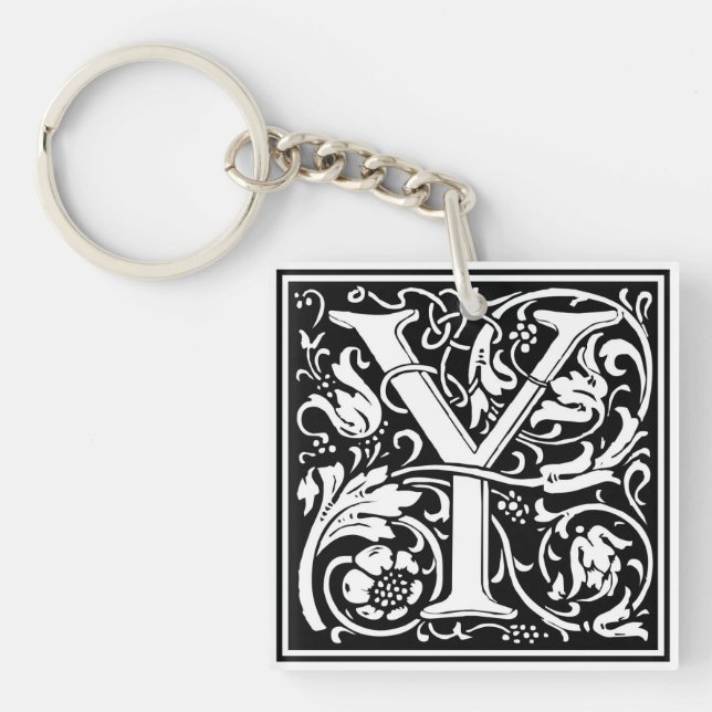 William Morris Alphabet “Y” Key Ring (Front)