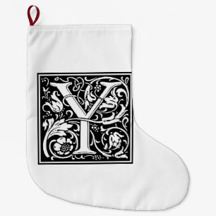 William Morris Alphabet “Y” Large Christmas Stocking