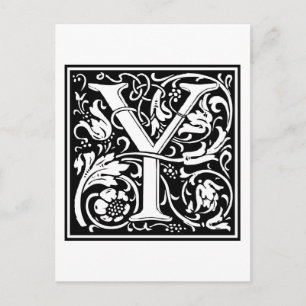 William Morris Alphabet “Y” Postcard