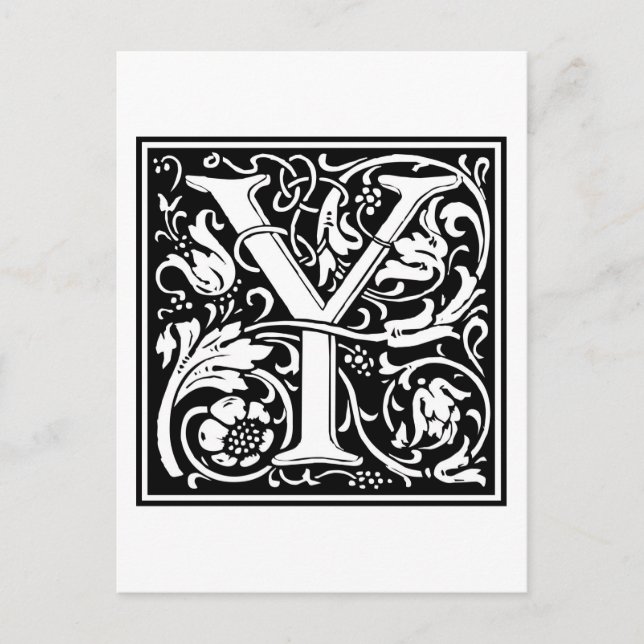 William Morris Alphabet “Y” Postcard (Front)
