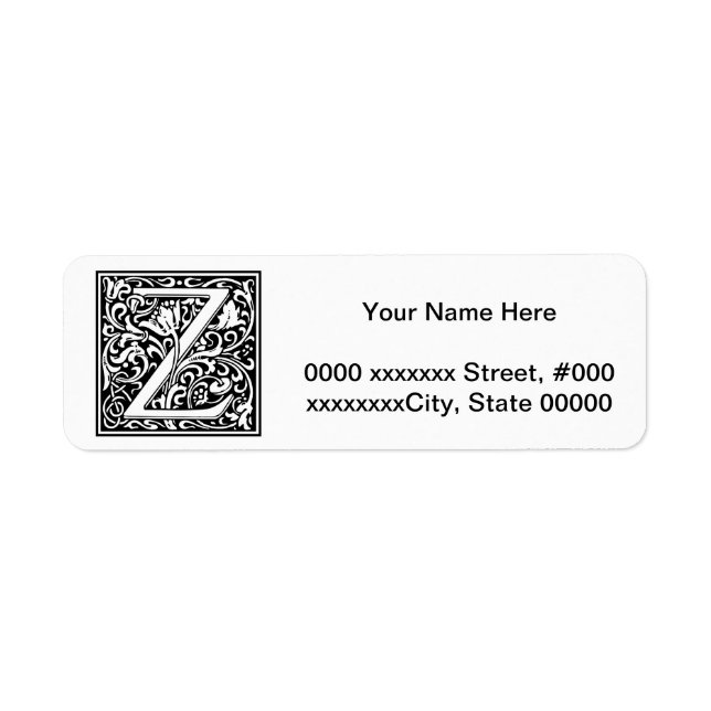 William Morris Alphabet “Z” (Front)