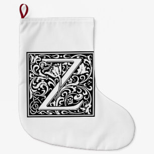 William Morris Alphabet “Z” Large Christmas Stocking
