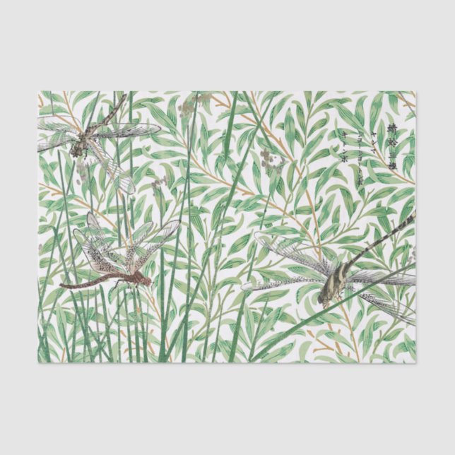 WILLIAM MORRIS AND DRAGONFLIES Tissue Paper (Front)