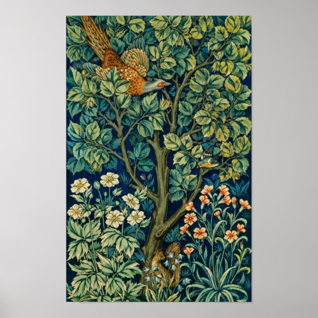 William Morris and John Henry Dearle's Pheasant Poster (Front)