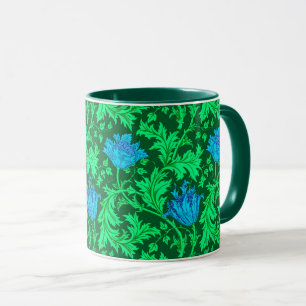 William Morris Anemone, Emerald Green and Blue  Mug