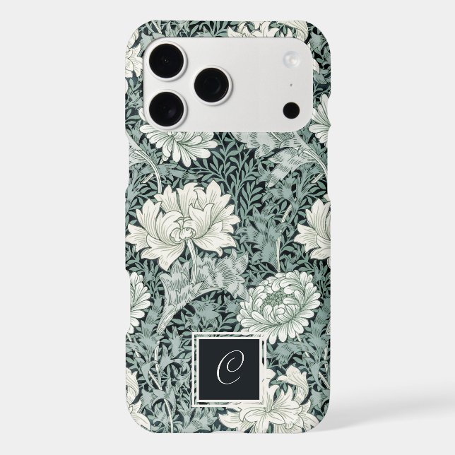 William Morris Anemone Floral Pattern and Monogram (Back)