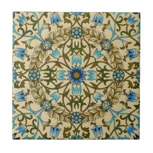 William Morris Antique 1873 Vine & Floral Pattern Tile