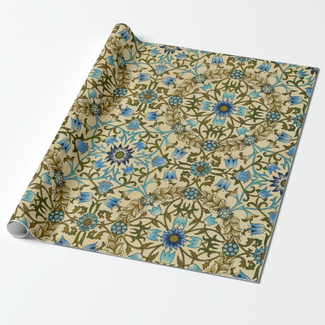 William Morris Antique 1873 Vine & Floral Pattern Wrapping Paper (Unrolled)