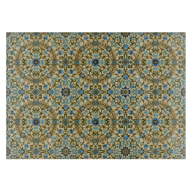 William Morris- Antique 1873 Vine & Flower Pattern Cutting Board (Front)