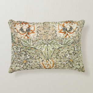 William Morris Antique Honeysuckle Floral Classic Decorative Cushion