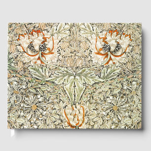 William Morris Antique Honeysuckle Floral Classic Guest Book