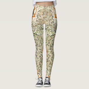 William Morris Antique Honeysuckle Floral Classic Leggings