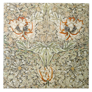 William Morris Antique Honeysuckle Floral Classic Tile
