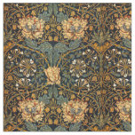 William Morris Antique Honeysuckle Floral Pattern Fabric