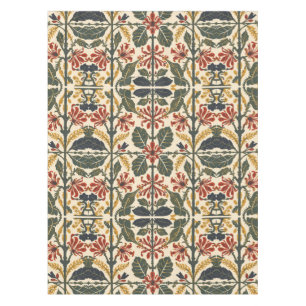 William Morris Antique Honeysuckle Floral Pattern Tablecloth