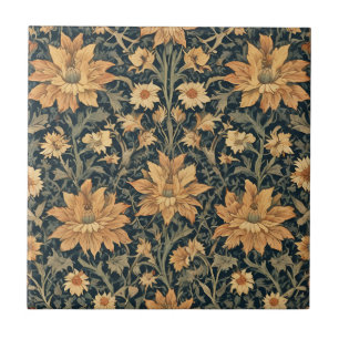 William Morris Antique Honeysuckle Floral Pattern Tile