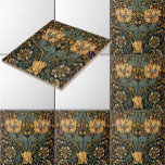 William Morris Antique Honeysuckle Floral Pattern Tile<br><div class="desc">This is a digitally enhanced print derived from an antique 1900 Honeysuckle floral textile pattern designed by William Morris. William Morris was a Victorian era poet, novelist, textile designer and an important figure of the British Arts and Crafts Movement. His designs had a mediaeval-inspired aesthetic and respect for hand-craftsmanship and...</div>