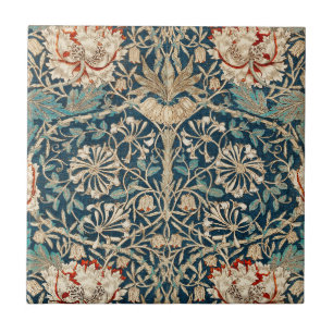 William Morris Antique Honeysuckle Floral Tile