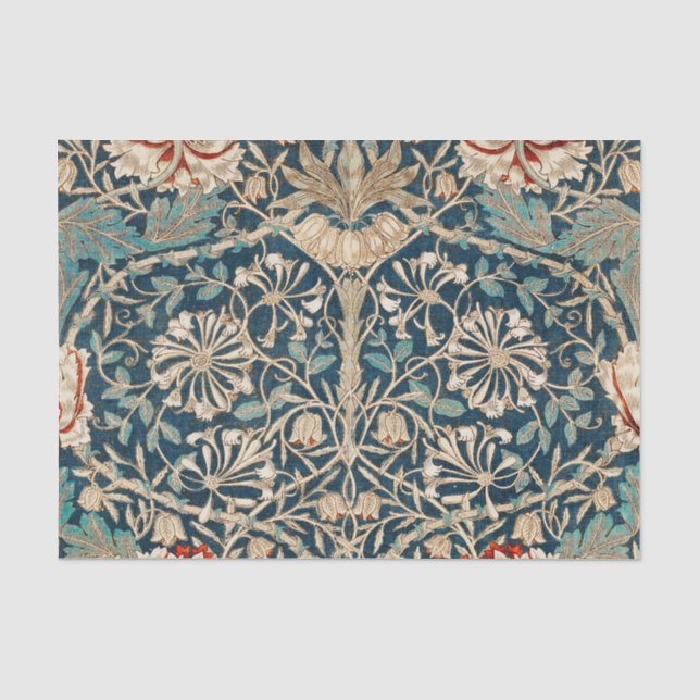 William Morris Antique Honeysuckle Floral Tissue Paper (Front)