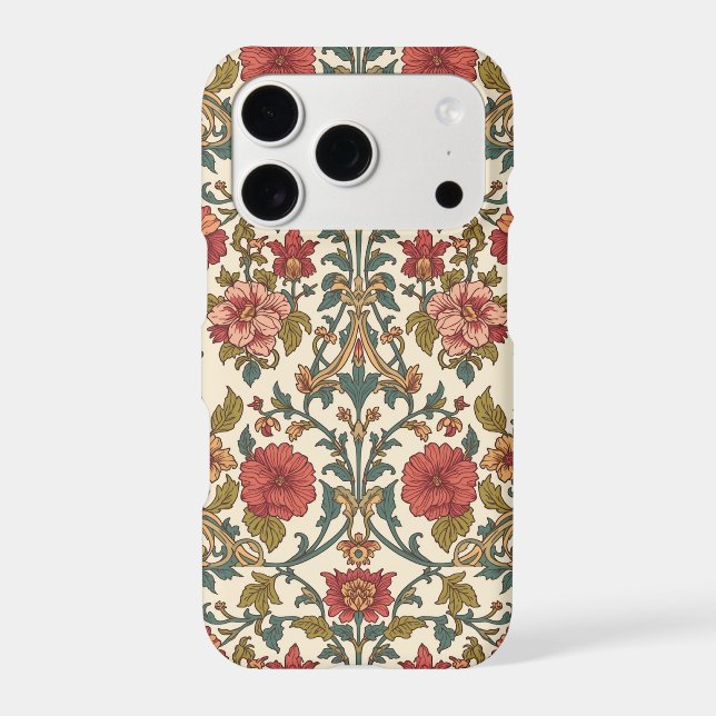 William Morris Antique pink roses Floral Pattern (Back)