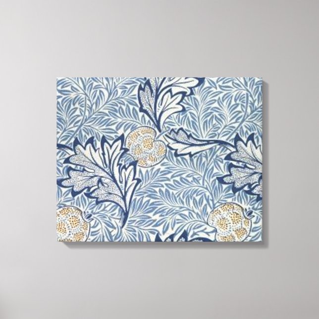 William Morris Apple Flower Floral Design Canvas Print (Front)