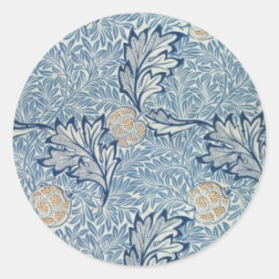 William Morris Apple Flower Floral Design Classic Round Sticker