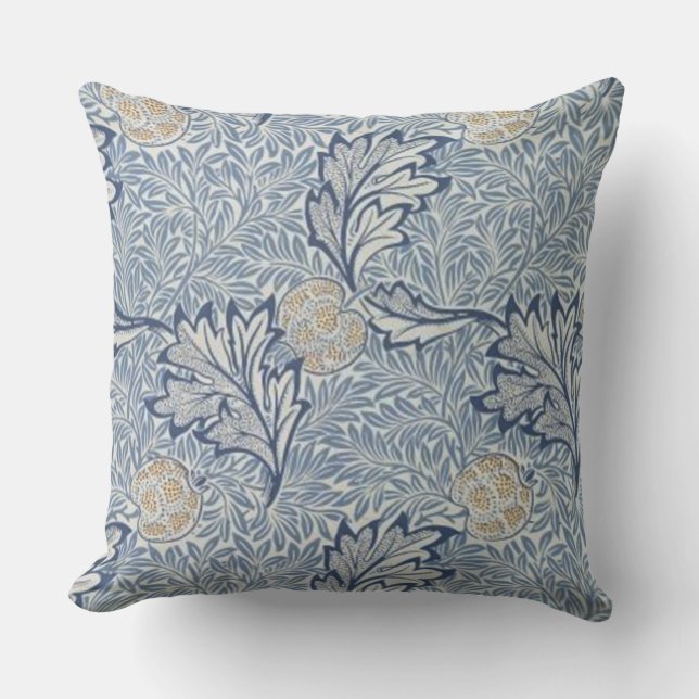 William Morris Apple Flower Floral Design Cushion (Front)