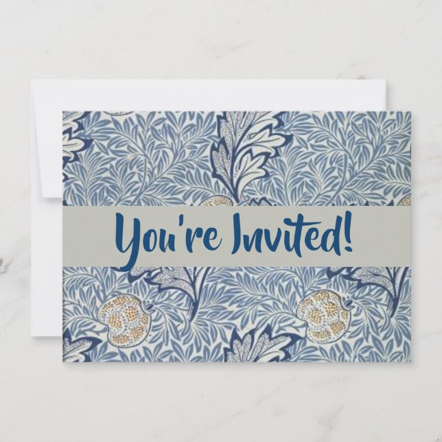 William Morris Apple Flower Floral Design Invitation (Front)