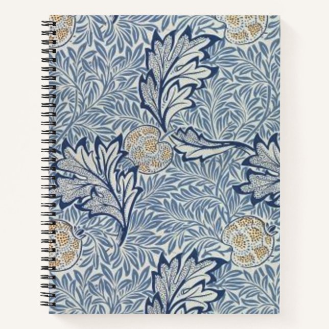William Morris Apple Flower Floral Design Notebook (Front)