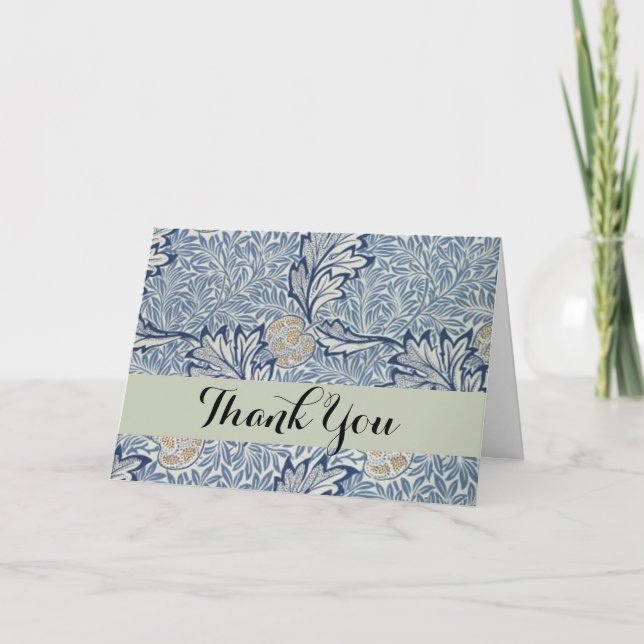 William Morris Apple Flower Floral Design Thank You Card (Front)