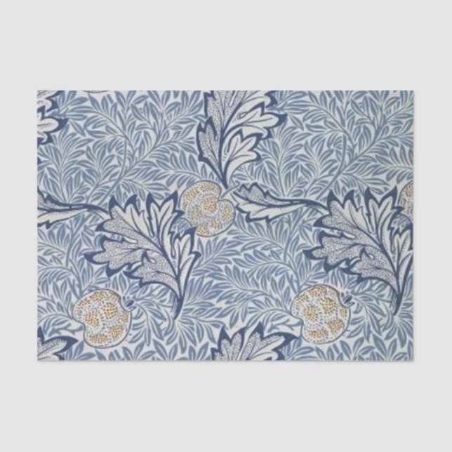 William Morris Apple Flower Floral Design Tissue Paper (Front)