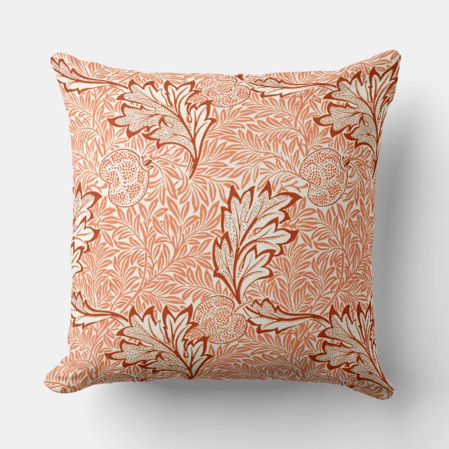 William Morris Apple Vintage Botanical Pattern Cushion (Front)