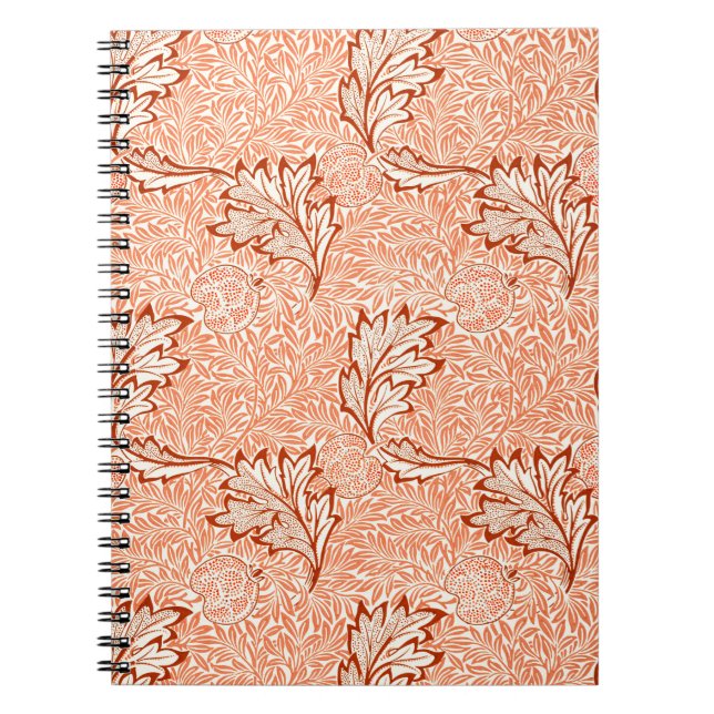 William Morris Apple Vintage Botanical Pattern Notebook (Front)