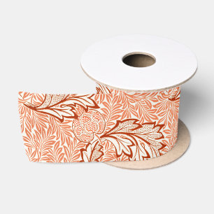 William Morris Apple Vintage Botanical Pattern Satin Ribbon