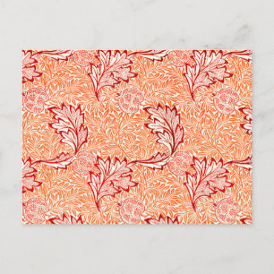 William Morris Apples and Acanthus Leaves Pattern Postcard