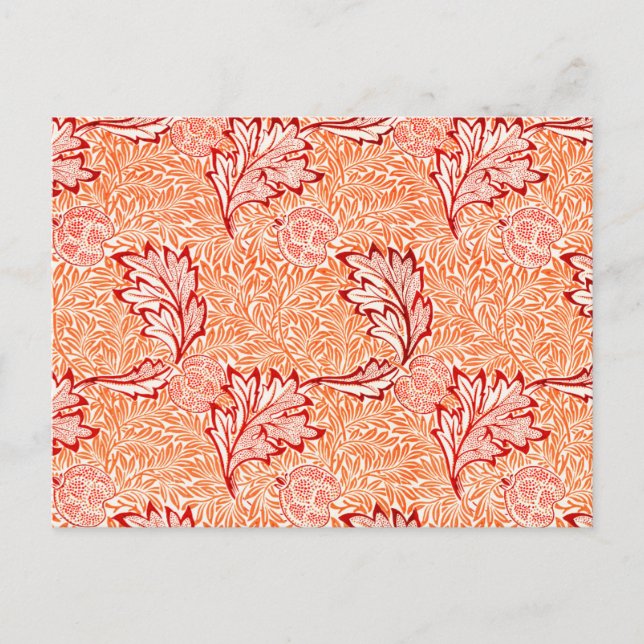 William Morris Apples and Acanthus Leaves Pattern Postcard (Front)