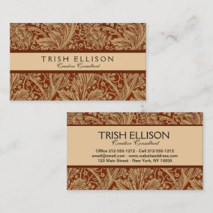 William Morris Arcadia Floral Garden Flower Classi Business Card