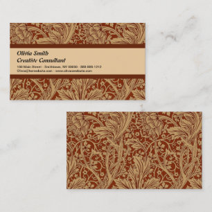 William Morris Arcadia Floral Garden Flower Classi Business Card