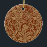 William Morris Arcadia Floral Garden Flower Classi Ceramic Tree Decoration<br><div class="desc">This Arcadia Flower botanical (1889) design is based on the classic William Morris (1834–1896) Arcadia pattern for his line of Victorian English wallpaper. Designed by William Morris' daughter May Morris for the William Morris commpany. A gorgeous rich foliage design.</div>