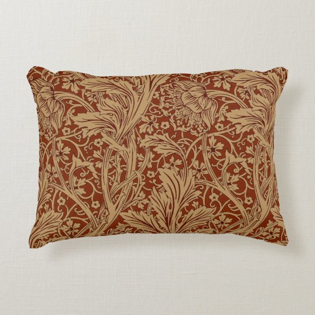 William Morris Arcadia Floral Garden Flower Classi Decorative Cushion (Front)