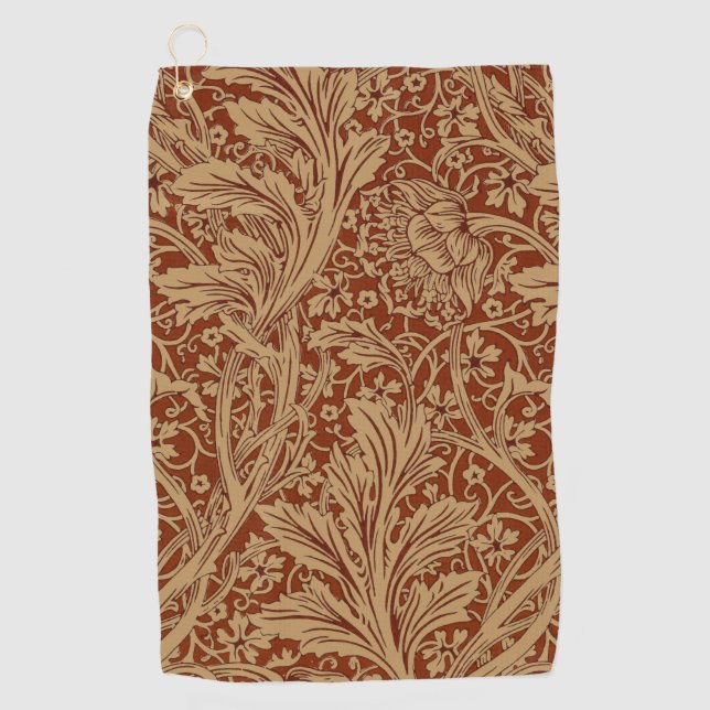 William Morris Arcadia Floral Garden Flower Classi Golf Towel (Front)