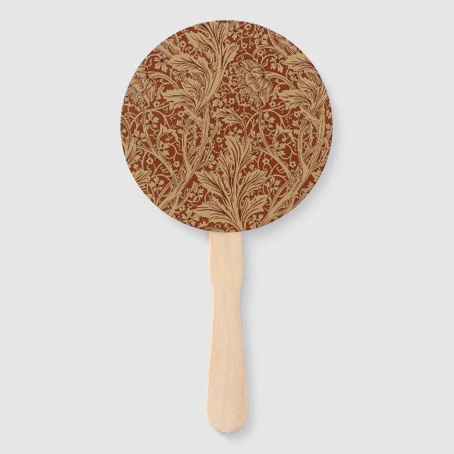 William Morris Arcadia Floral Garden Flower Classi Hand Fan (Front)