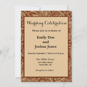 William Morris Arcadia Floral Garden Flower Classi Invitation